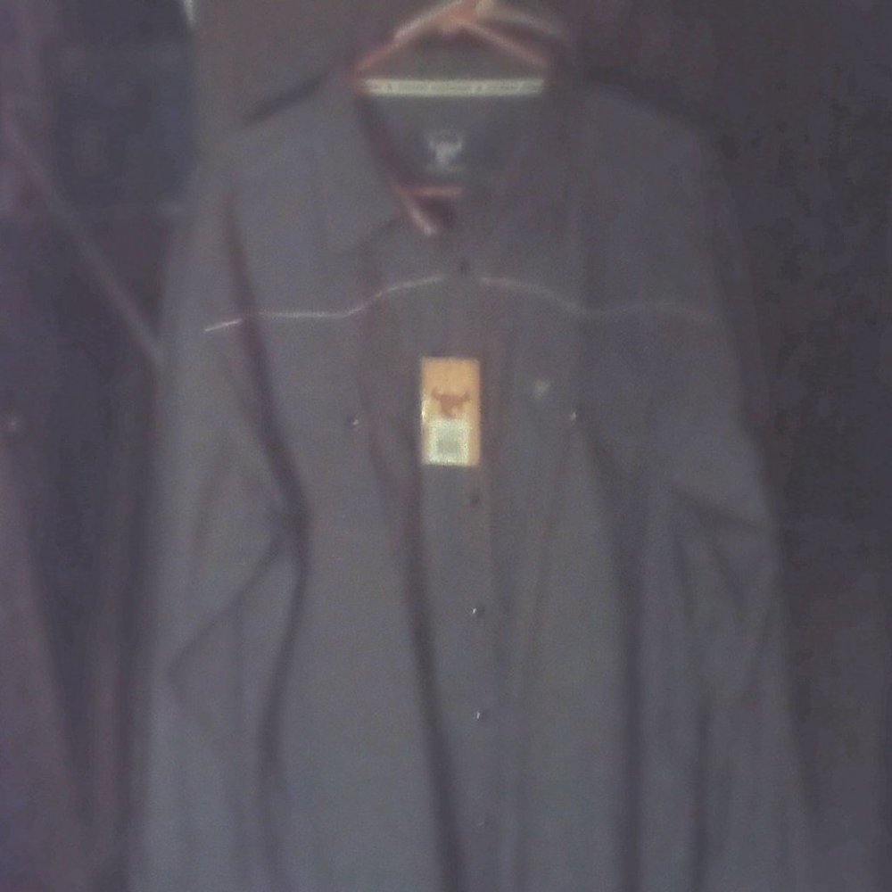 Grayish with white cowboy shirt